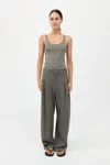 St Agni Adjustable Pants In Smokey Olive