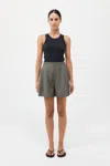 St Agni Adjustable Shorts In Smokey Olive