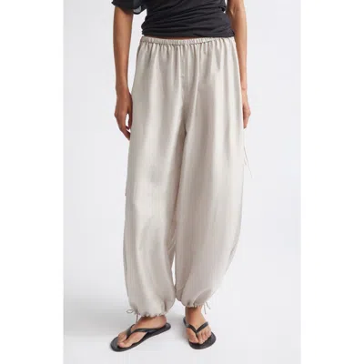 St Agni St. Agni Adjustable Silk Balloon Pants In Neutral