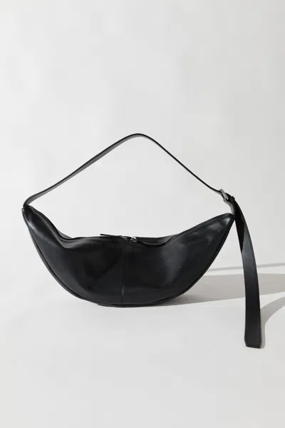 St Agni Adjustable Slim Crescent Bag In Black