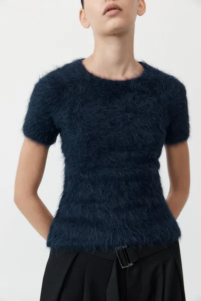 St Agni Alpaca Baby Tee In Midnight Blue