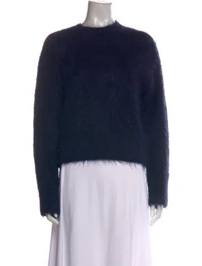 Pre-owned St Agni Alpaca Crew Neck Sweater In Blue