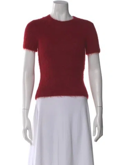 Pre-owned St Agni Alpaca Crew Neck Sweater In Red