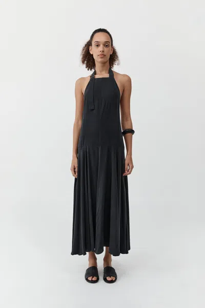 St Agni Apron Dress In Black