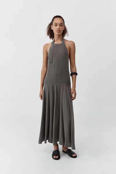 St Agni Apron Dress In Green