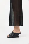 St Agni Architectural Wedge Mules In Black