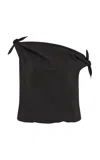 St Agni St. Agni Asymm Bow Cotton Top In Black