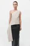 St Agni Asymm Origami Top In Creme