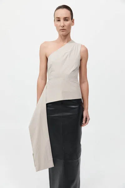 St Agni Asymm Origami Top In Sand