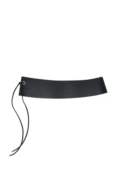 St Agni Asymmetric Belt In Black