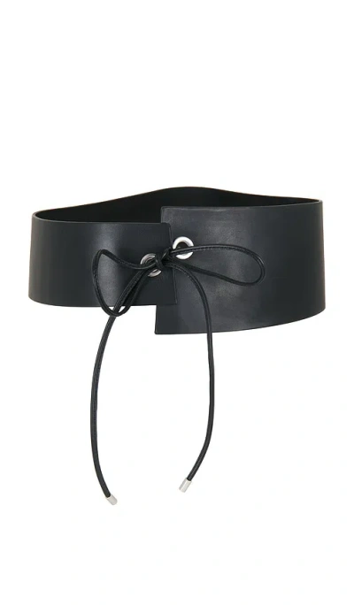 St Agni Asymmetric Belt In Black