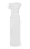 St Agni Asymmetric Jersey Maxi Dress In Silver