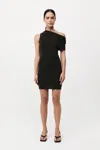 St Agni Asymmetric Knit Mini Dress In Basil