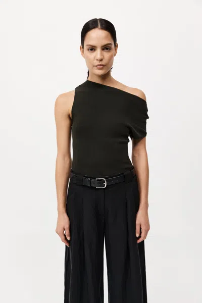 ST AGNI ASYMMETRIC KNIT TOP