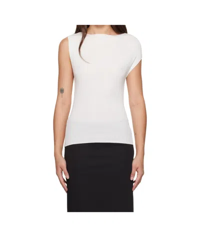 St Agni Asymmetric Knitted T-shirt
