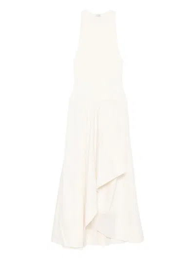St Agni Asymmetric Maxi Dress In Neutral