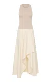 St Agni Asymmetric Midi Dress