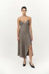 St Agni Asymmetric Slip Dress