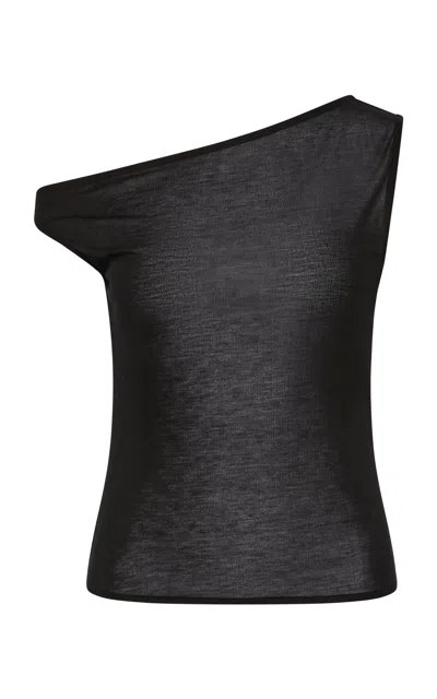 ST AGNI ASYMMETRIC TENCEL JERSEY TOP