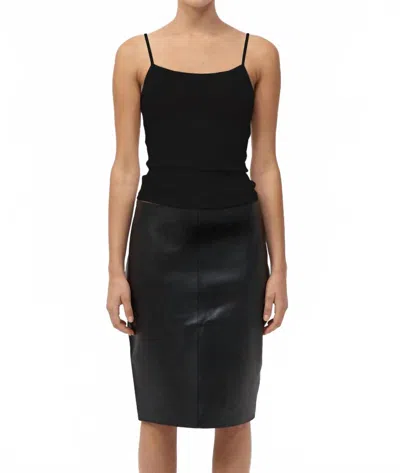 St Agni Baby Wool Cami Top In Black