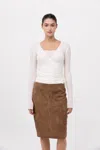 St Agni Baby Wool Wrap Top In Off White In White