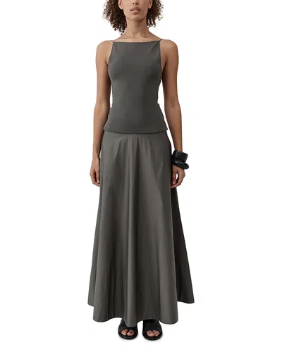 St Agni Backless Circle Hem Dress In Gray