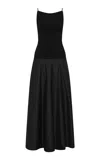 St Agni Backless Circle-hem Maxi Dress In Black