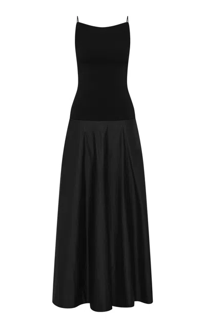 St Agni Backless Circle-hem Maxi Dress In Black