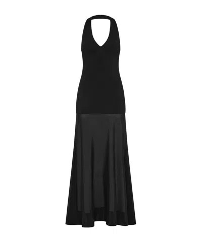 St Agni Backless Dress In Black