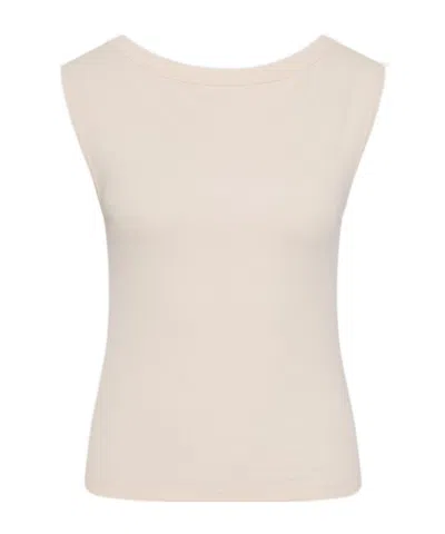 St Agni Backless Sleeveless Top In White