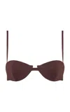 St Agni Balconette Bikini Top In Brown