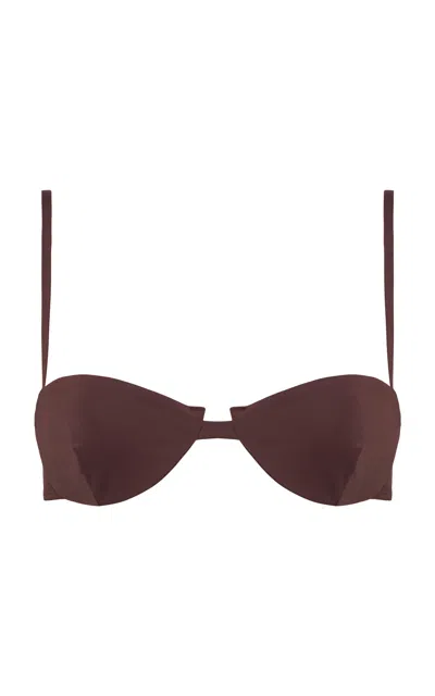 St Agni Balconette Bikini Top In Brown