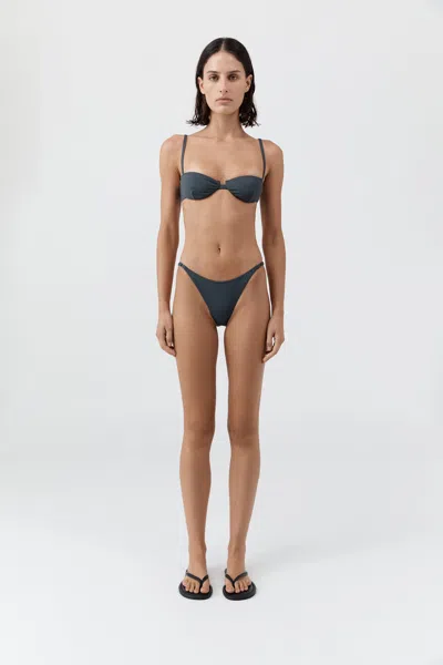 St Agni Balconette Bikini Top In Gray