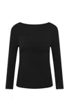 St Agni Ballerina Organic-cotton Jersey Top In Black