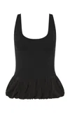 St Agni St. Agni Balloon Ballet Silk Top In Black