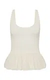 St Agni St. Agni Balloon Ballet Silk Top In White