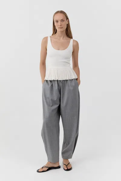 St Agni Balloon Ballet Top In Gray