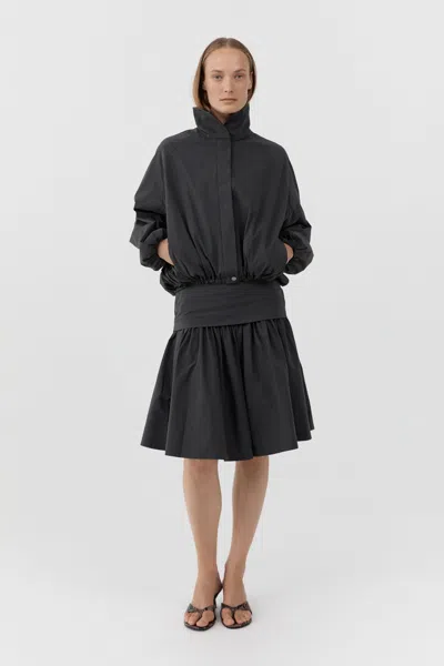 St Agni Balloon Jacket In Black