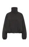 St Agni St. Agni Balloon Stand Collar Cotton Jacket In Black