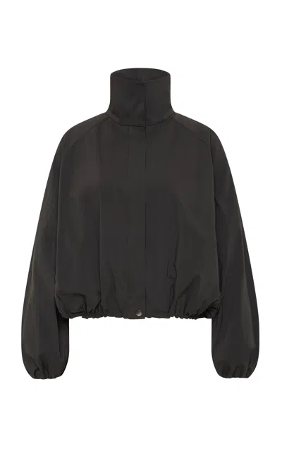 St Agni St. Agni Balloon Stand Collar Cotton Jacket In Black