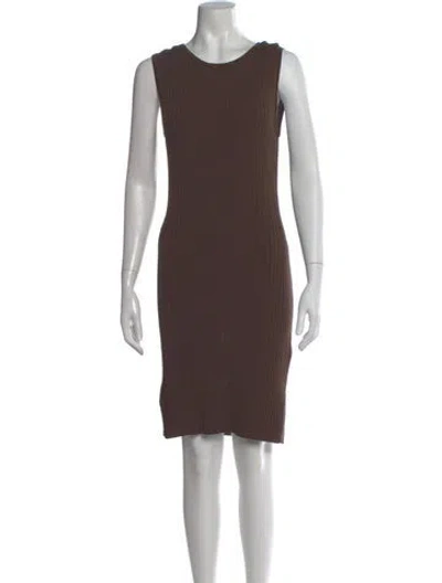Pre-owned St Agni Bamboo Knee-length Dress In Brown