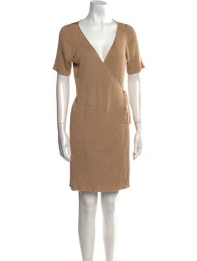 Pre-owned St Agni Bamboo Mini Dress In Neutral