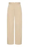 St Agni Barrel-leg Cotton-blend Pants In Brown