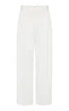 St Agni Barrel-leg Cotton-blend Pants In White