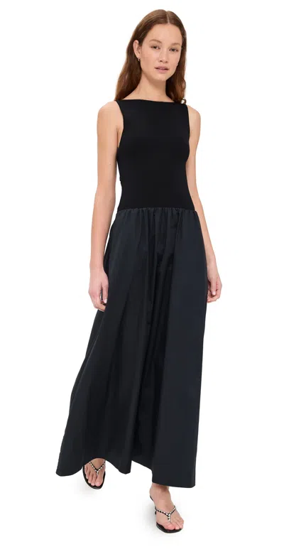 St Agni Bateau Cut Out Dress Black