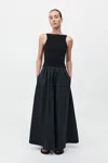 St Agni Bateau Cut Out Dress In Black