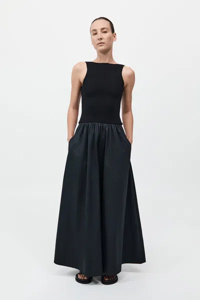 St Agni Bateau Cut Out Dress In Black