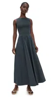St Agni Bateau Cut Out Dress Graphite In Gray