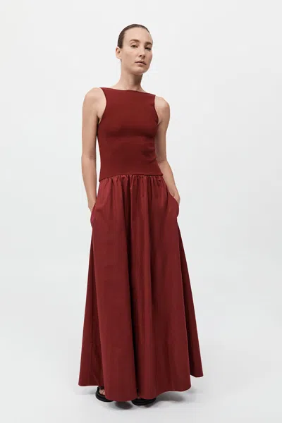 St Agni Bateau Cut Out Dress In Purple