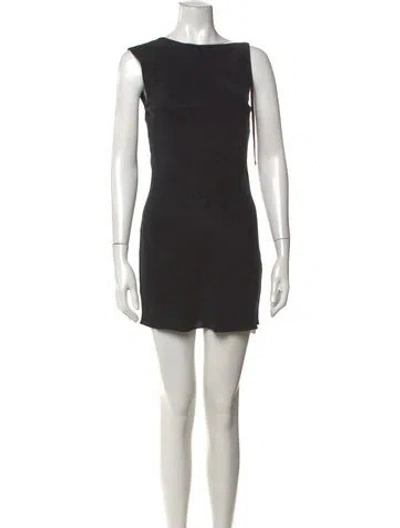 Pre-owned St Agni Bateau Neckline Mini Dress W/ Tags In Black